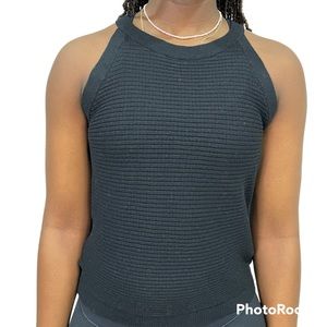 Vila Milano high neck sweater tank ribbed pullover women’s black size M
